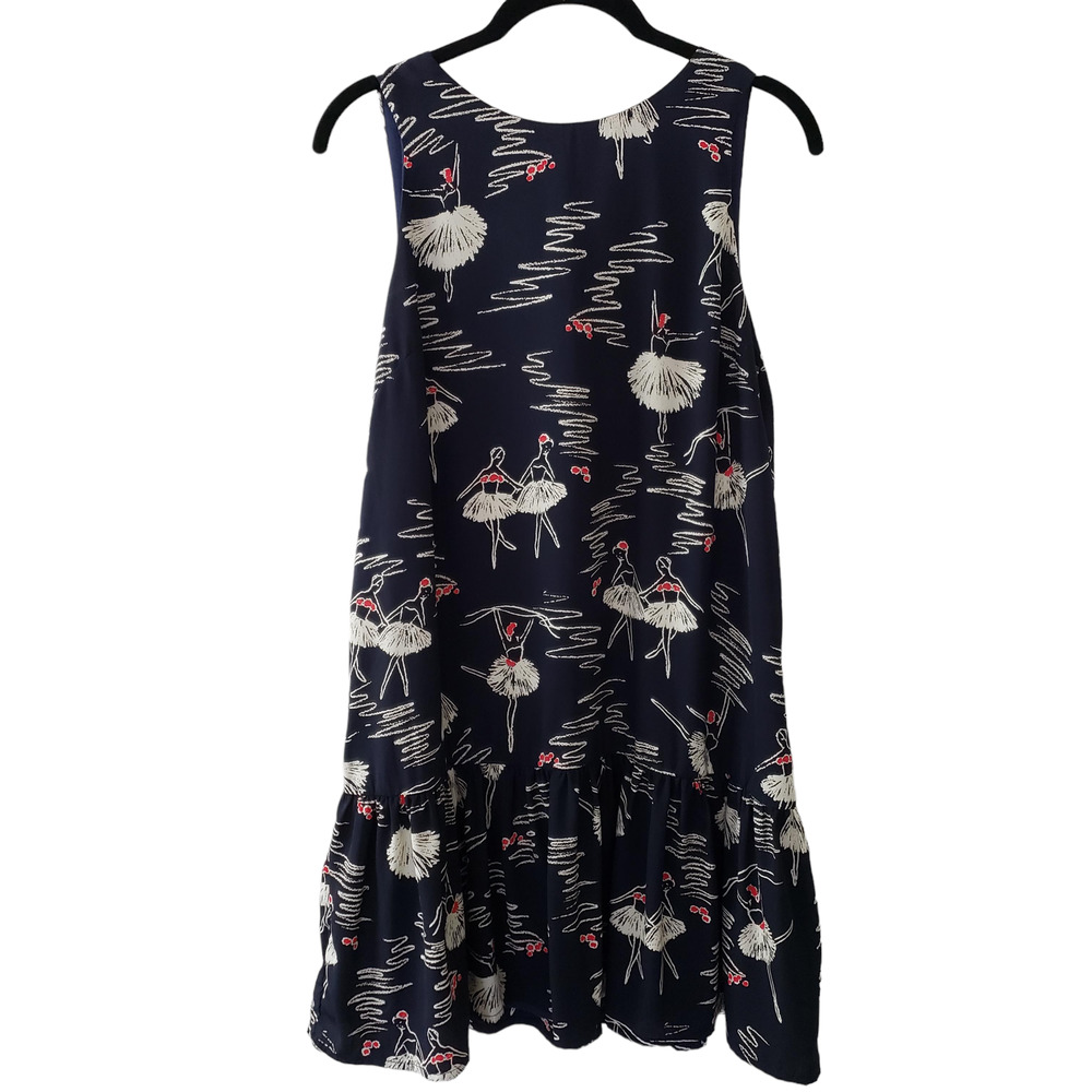 Anthro Sunday in Brooklyn Sleeveless Pirouette Flounce Shift Dress, Blue, Sz SP